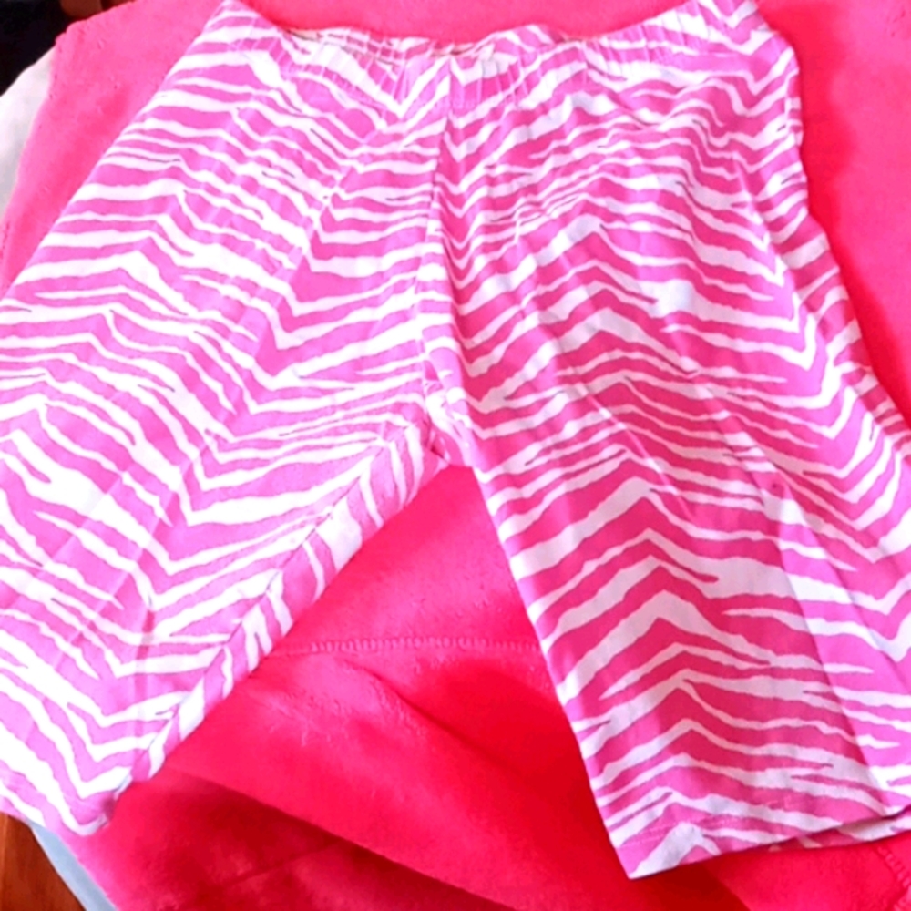Pink and white shorts
